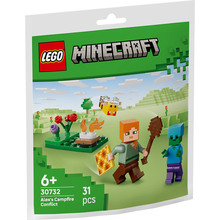Конструктор LEGO Minecraft Конфлікт біля багаття Алекса 31 деталь (30732)