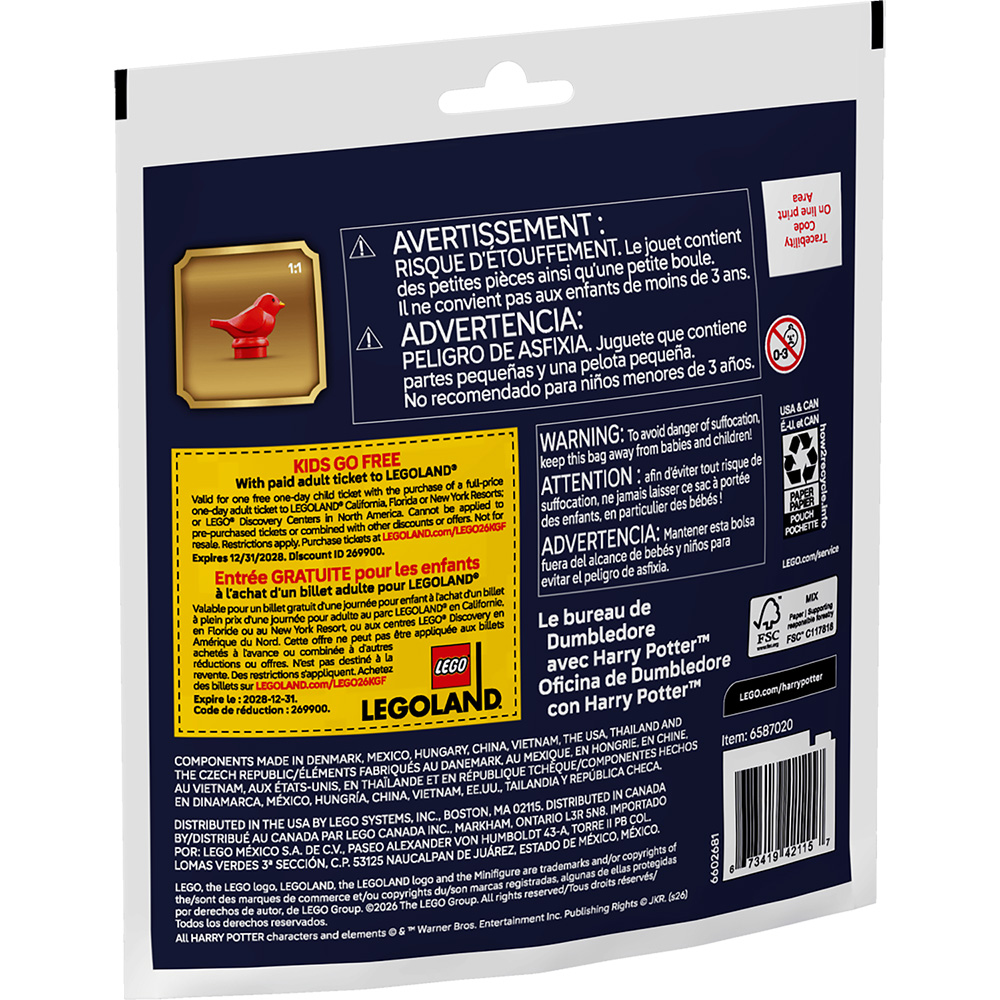 Конструктор LEGO Harry Potter Кабінет Дамблдора з Гаррі Поттером (30724) Тематика герої фільмів і мультфільмів