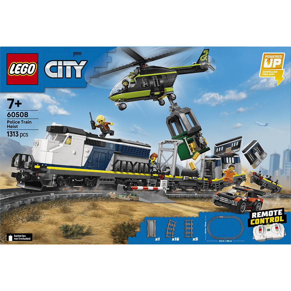 Конструктор LEGO City Ограбление полицейского поезда 1313 деталей (60508)