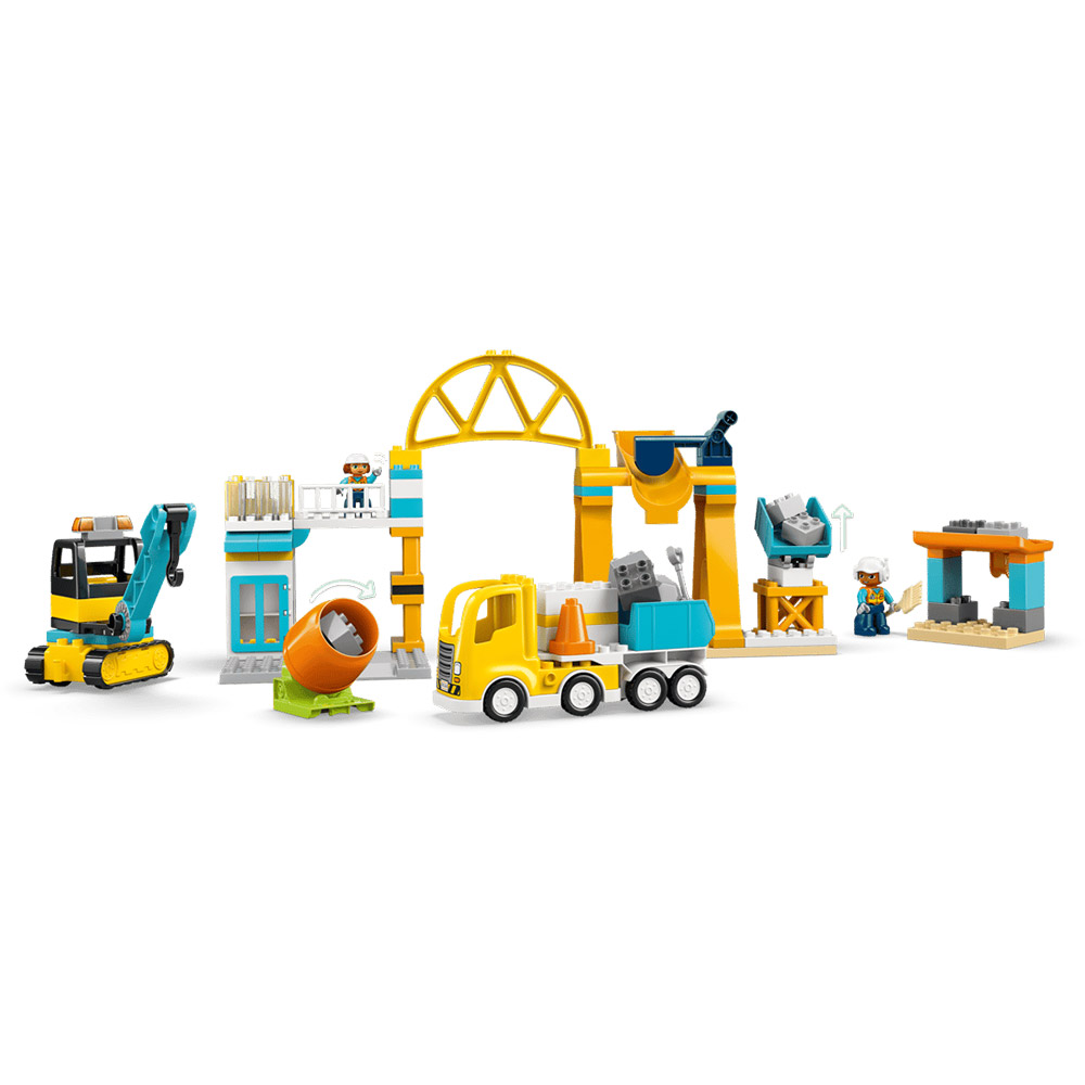 Конструктор LEGO DUPLO Town 3-в-1 Будівельний майданчик та техніка 84 деталі (10476) Тематика будівництво