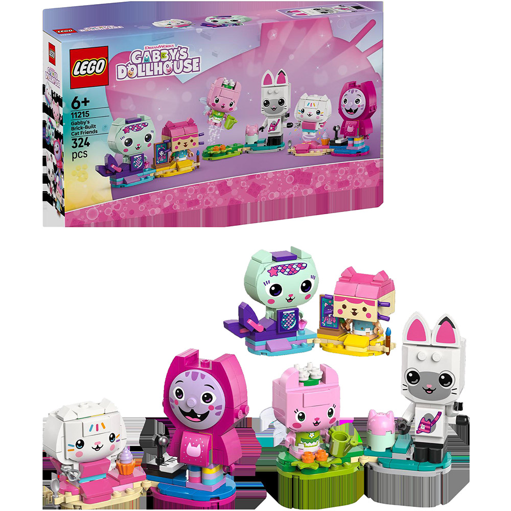 Фото Конструктор LEGO Gabby's Dollhouse Друзі-кішки Габбі з кубиків 324 деталі (11215)