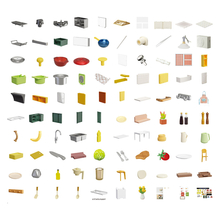 Конструктор-румбокс MINI HOUSE серии Интерьер - Кухня (8005)