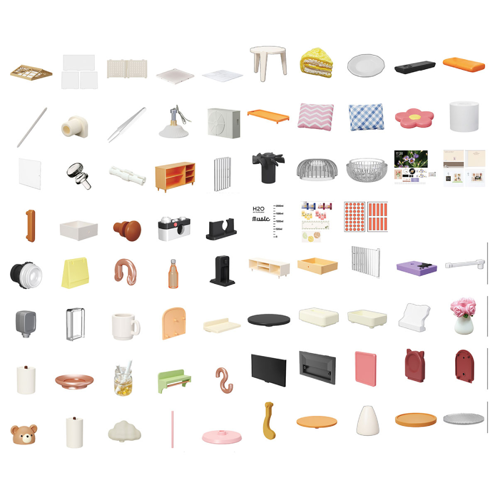 Зовнішній вигляд Конструктор-румбокс MINI HOUSE серії Інтер'єр - Вітальня (8006)