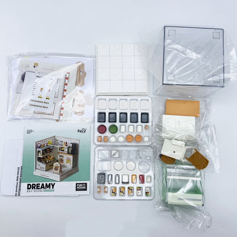 Конструктор-румбокс MINI HOUSE серії Інтер'єр Міні - Цілодобовий магазин (8033) Додатково поєднання з іншими наборами серії "Інтер'єр Міні"