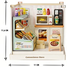 Конструктор-румбокс MINI HOUSE серії Інтер'єр Міні - Цілодобовий магазин (8033)