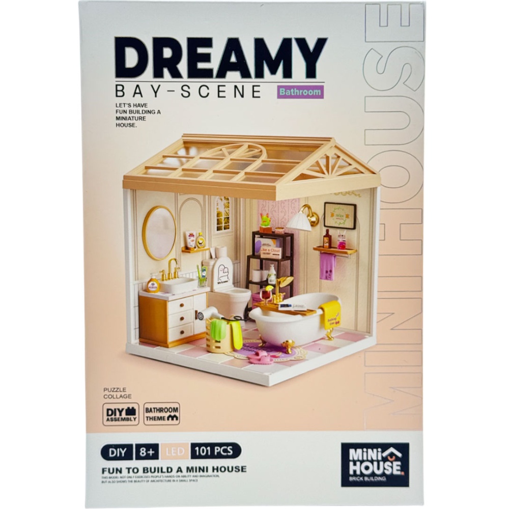 Конструктор-румбокс MINI HOUSE серии Интерьер - Ванная комната (8009)