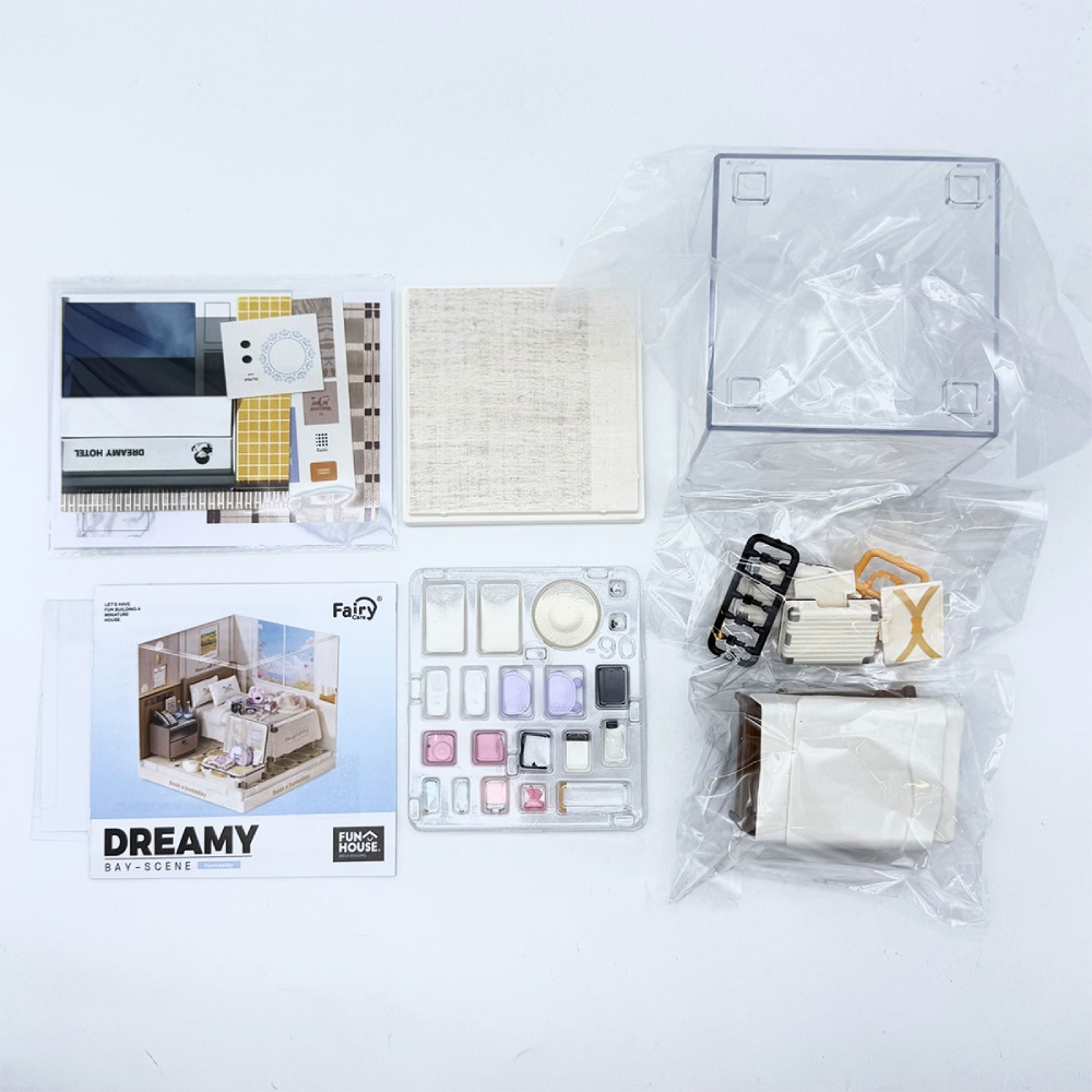 Конструктор-румбокс MINI HOUSE серии Интерьер Мини - Гостиничный номер (8038) Дополнительно сочетание с другими наборами серии "Интерьер Мини"