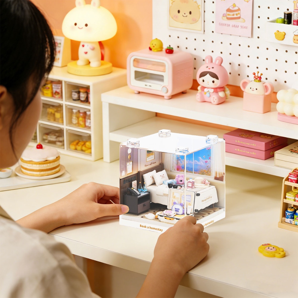 Внешний вид Конструктор-румбокс MINI HOUSE серии Интерьер Мини - Гостиничный номер (8038)