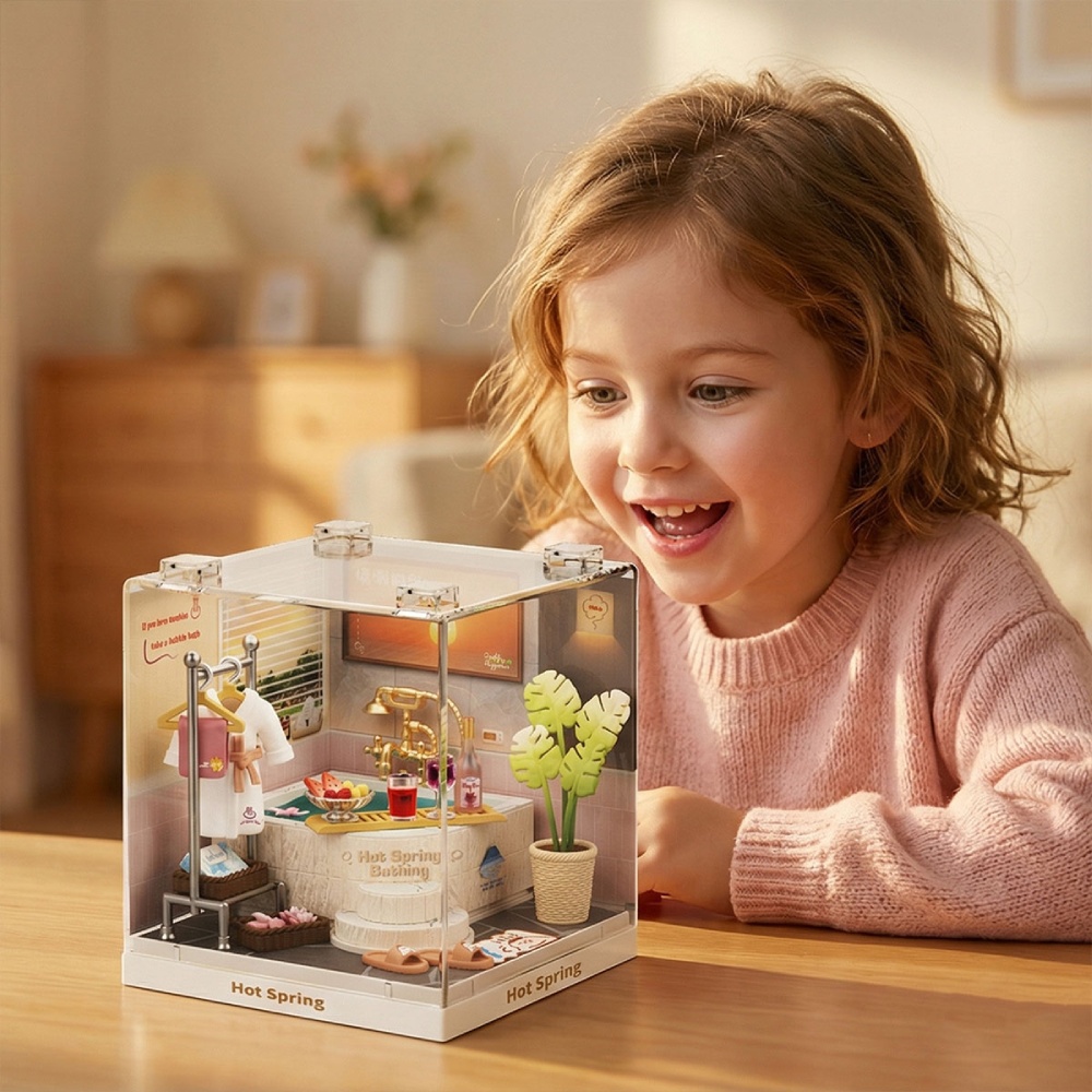 Фото Конструктор-румбокс MINI HOUSE Конструктор-румбокс серии Интерьер Мини - Термальная купальня (8041)