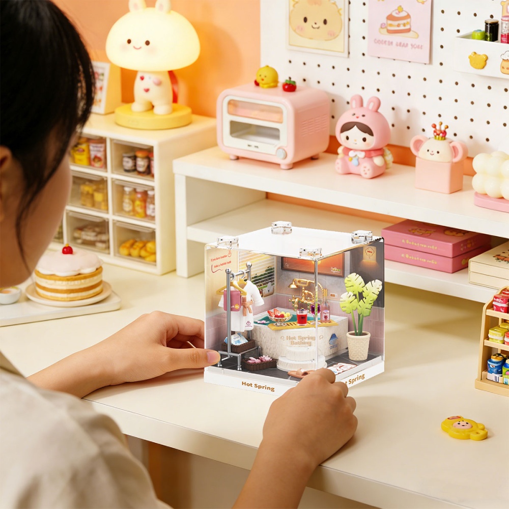 Внешний вид Конструктор-румбокс MINI HOUSE Конструктор-румбокс серии Интерьер Мини - Термальная купальня (8041)