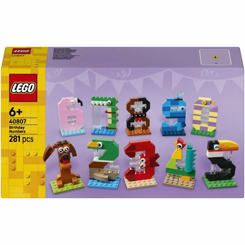 Конструктор LEGO Цифри на день народження 281 деталь (40807) ᐉ