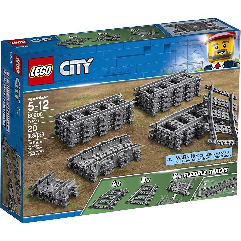 Конструктор LEGO City Рейки 20 деталей (60205)