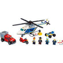 Конструктор LEGO City Гонитва на поліцейському гелікоптері 212 деталей (60243)