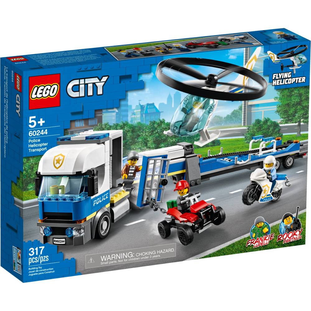 

Конструктор LEGO City Полицейский вертолётный транспорт 327 деталей (60244), City Полицейский вертолётный транспорт 60244
