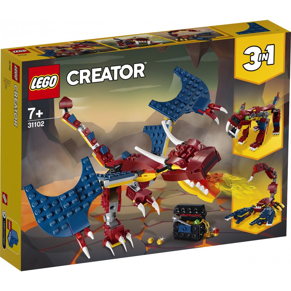 

Конструктор LEGO Creator Огненный дракон 234 детали (31102), Creator Огненный дракон 31102