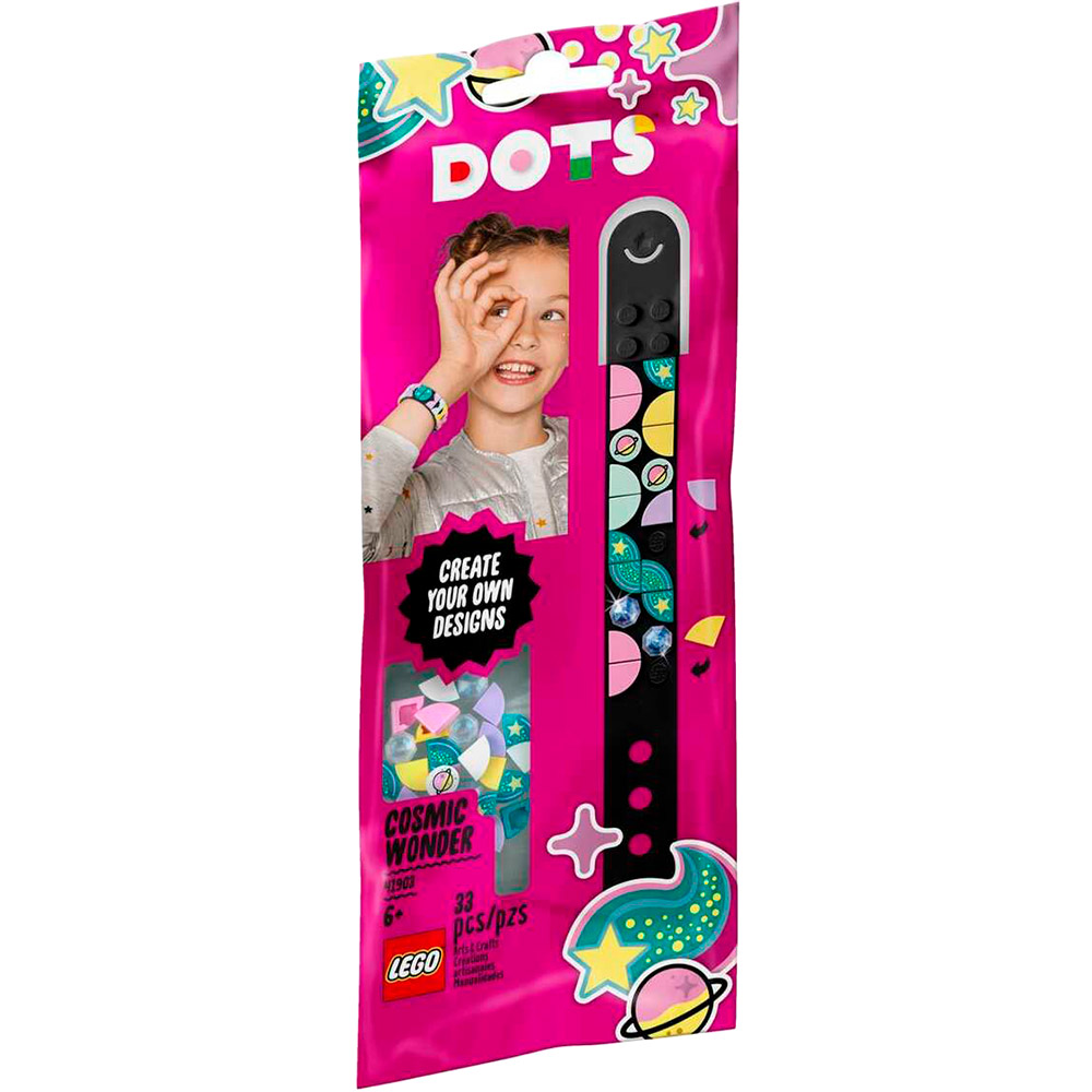 

Конструктор LEGO Dots Браслет Космические чудеса 33 детали (41903), Dots Браслет Космические чудеса 41903