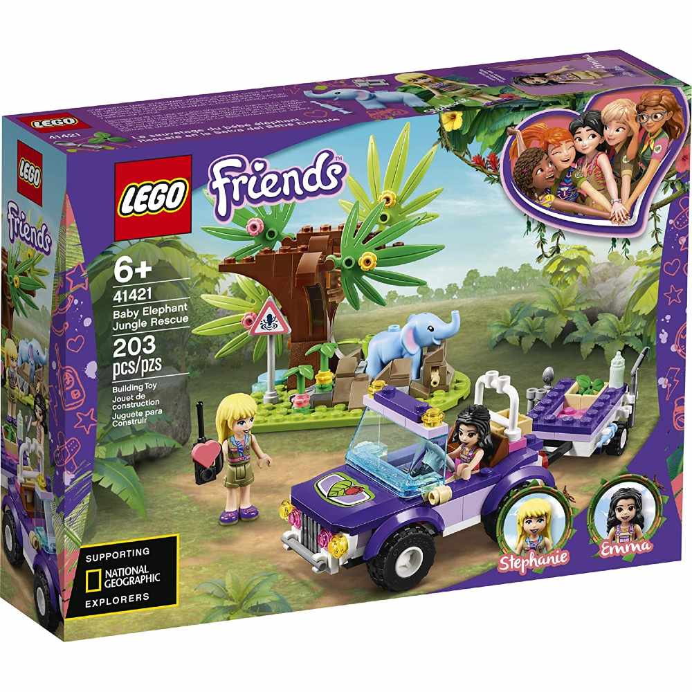 Конструктор LEGO Friends Спасение слоненка в джунглях 203 детали (41421)