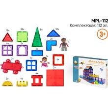 Конструктор MAGPLAYER магнитные плитки 112 элементов MPL-112