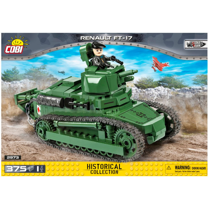 

Конструктор COBI Танк Рено ФТ-17 375 деталей (COBI-2973), Конструктор Танк Рено ФТ-17, 375 деталей