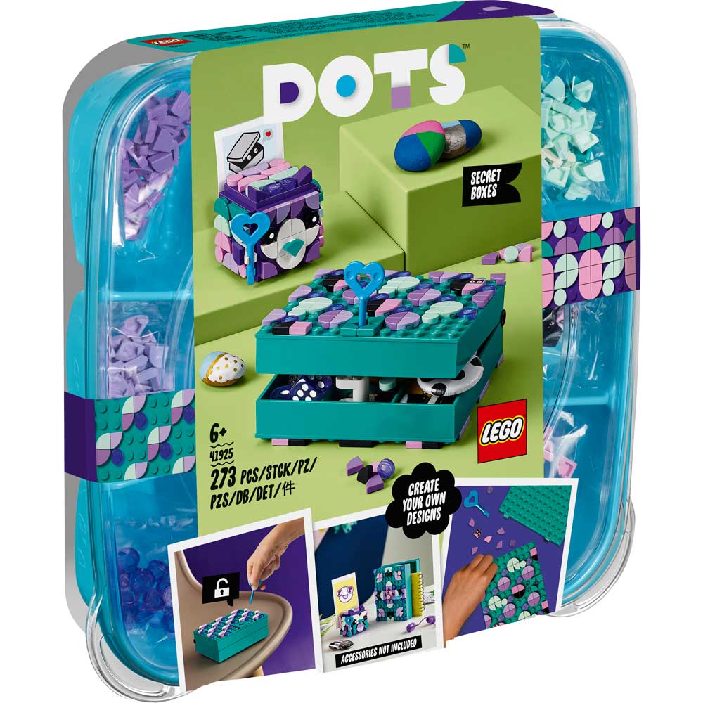 

Конструктор LEGO DOTS Секретные коробочки 273 деталей (41925), DOTS Секретные коробочки 41925
