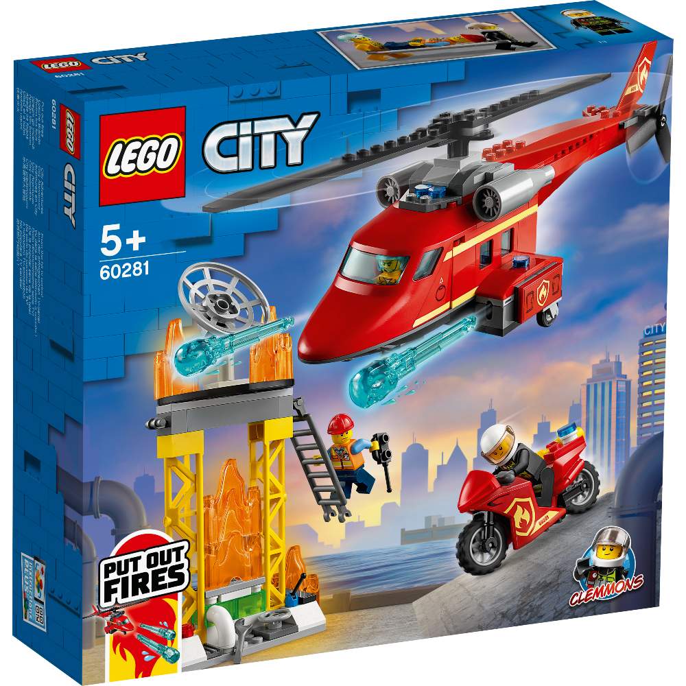 

Конструктор LEGO City Спасательный пожарный вертолёт 212 деталей (60281), City Спасательный пожарный вертолёт 60281