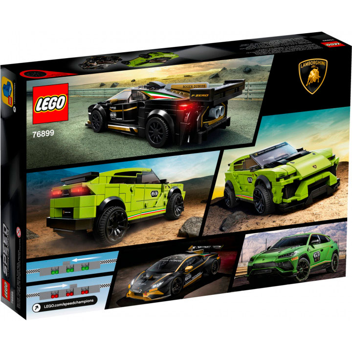 Конструктор LEGO Speed Champions Lamborghini Urus ST-X&Huracan Super Trofeo EVO 663 деталі (76899) Тематика транспорт