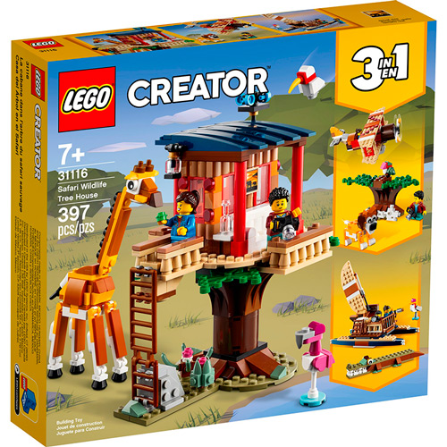 

Конструктор LEGO Creator Дом на дереве для сафари 397 деталей (31116), Конструктор Creator Будиночок на дереві для сафарі
