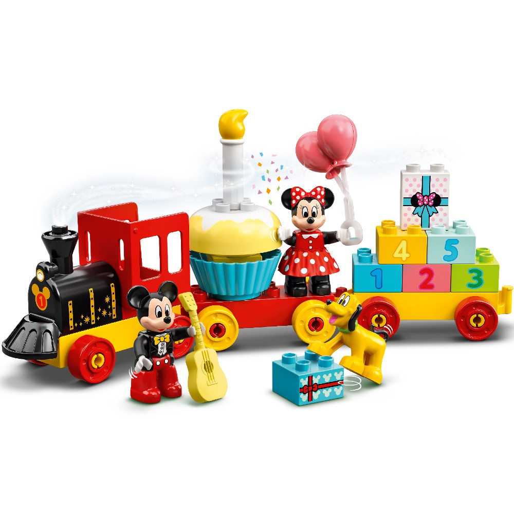 Конструктор LEGO DUPLO Disney Святковий поїзд Міккі і Мінні 22 деталі (10941) Тематика герої фільмів і мультфільмів