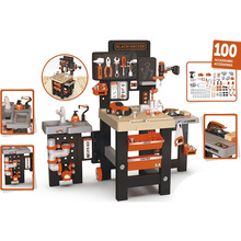 Игровой набор SMOBY Блэк + Деккер Мега Мастерская 3 в 1 100 аксессуаров (360726)