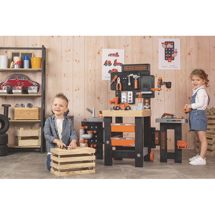 Заказать Игровой набор SMOBY Блэк + Деккер Мега Мастерская 3 в 1 100 аксессуаров (360726)