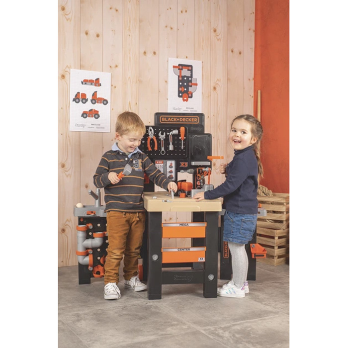 Изображение Игровой набор SMOBY Блэк + Деккер Мега Мастерская 3 в 1 100 аксессуаров (360726)