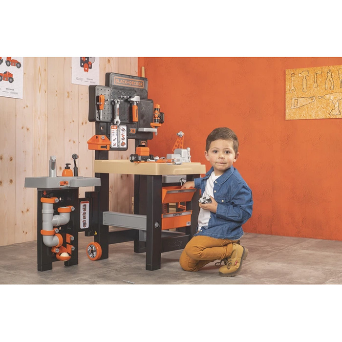 Обзор Игровой набор SMOBY Блэк + Деккер Мега Мастерская 3 в 1 100 аксессуаров (360726)