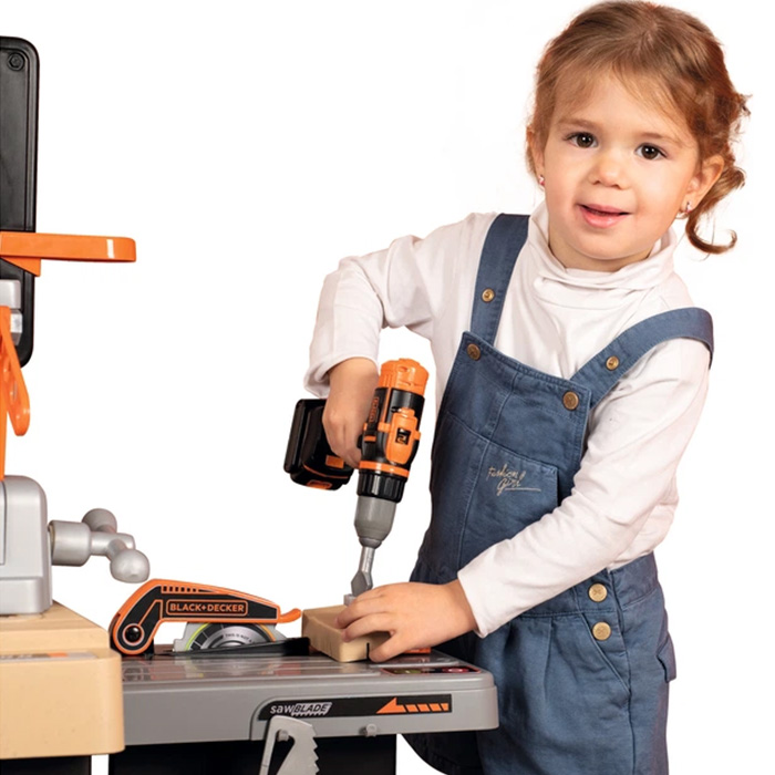 Фото 18 Игровой набор SMOBY Блэк + Деккер Мега Мастерская 3 в 1 100 аксессуаров (360726)