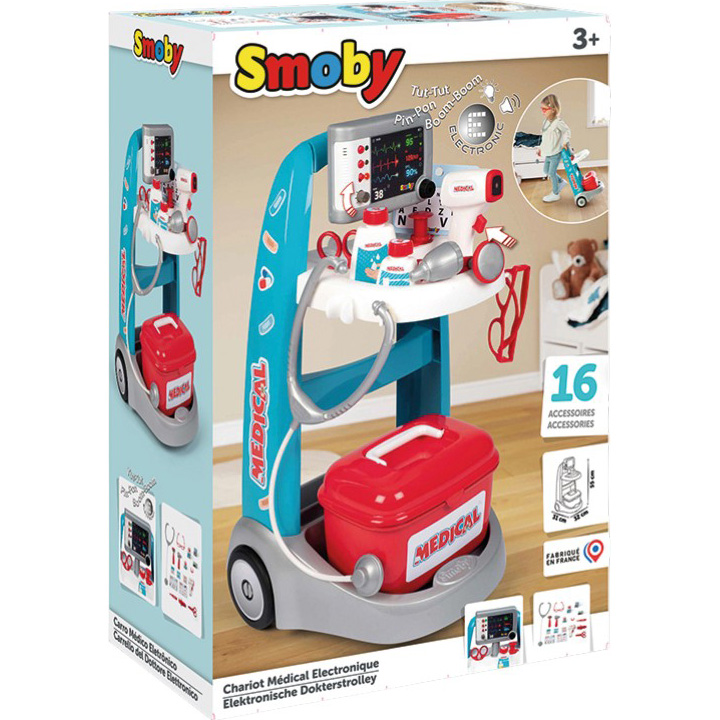 Игровой набор SMOBY Тележка доктора с монитором (340207) Тип медицинские наборы и аксессуары