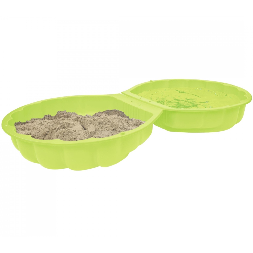 Песочница-бассейн BIG Green (55722) Дополнительно Каждая половина песочницы-бассейна может быть наполнена отдельно (водой/песком); Одну половину можна использовать как крышку
