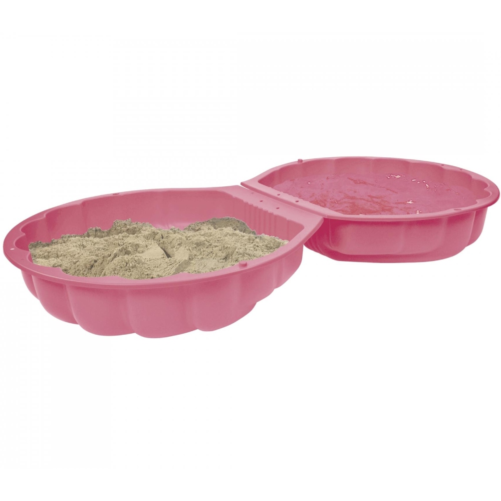 Песочница-бассейн BIG Pink (55721) Дополнительно Каждая половина песочницы-бассейна может быть наполнена отдельно (водой/песком); Одну половину можна использовать как крышку