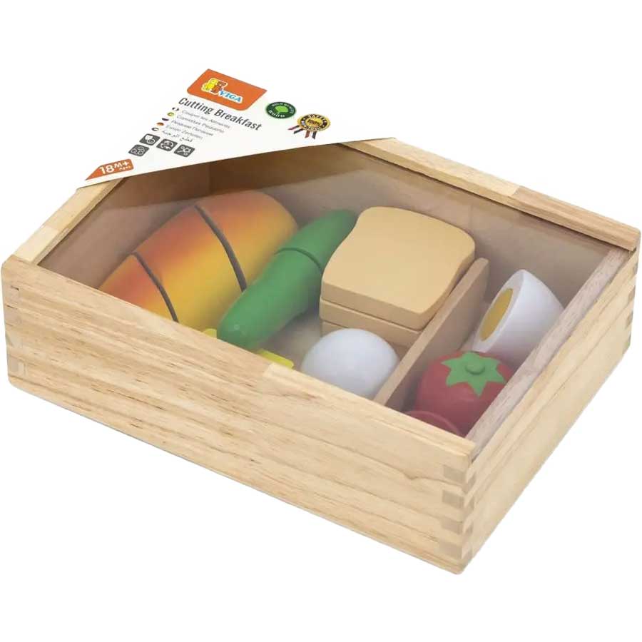 Игровой набор VIGA TOYS Игрушечные продукты Завтрак (44541) Материал дерево