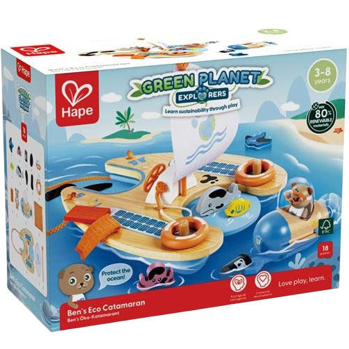 Игровой набор HAPE Спасательный катамаран (E3427) Материал пластик