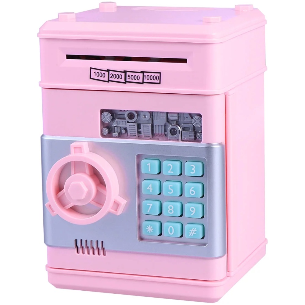 Сейф-копилка UFT Cashbox Pink Дополнительно с электронным купюроприемником; со звуком; питание: батарейки АА х 3 шт (в комплект не входят)