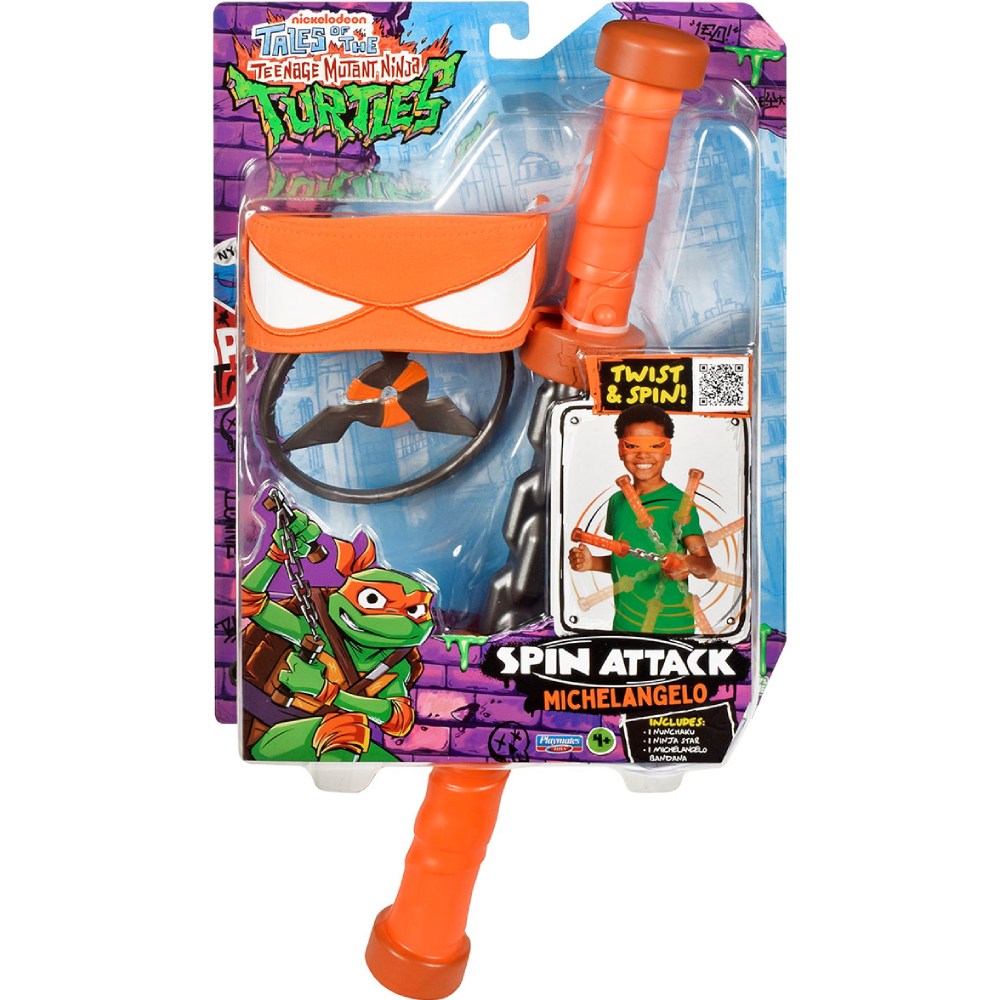 Игровой набор TMNT Мovie III W3 Нунчаки Микеланджело Вращающийся удар (84268) Тип герои мультфильмов