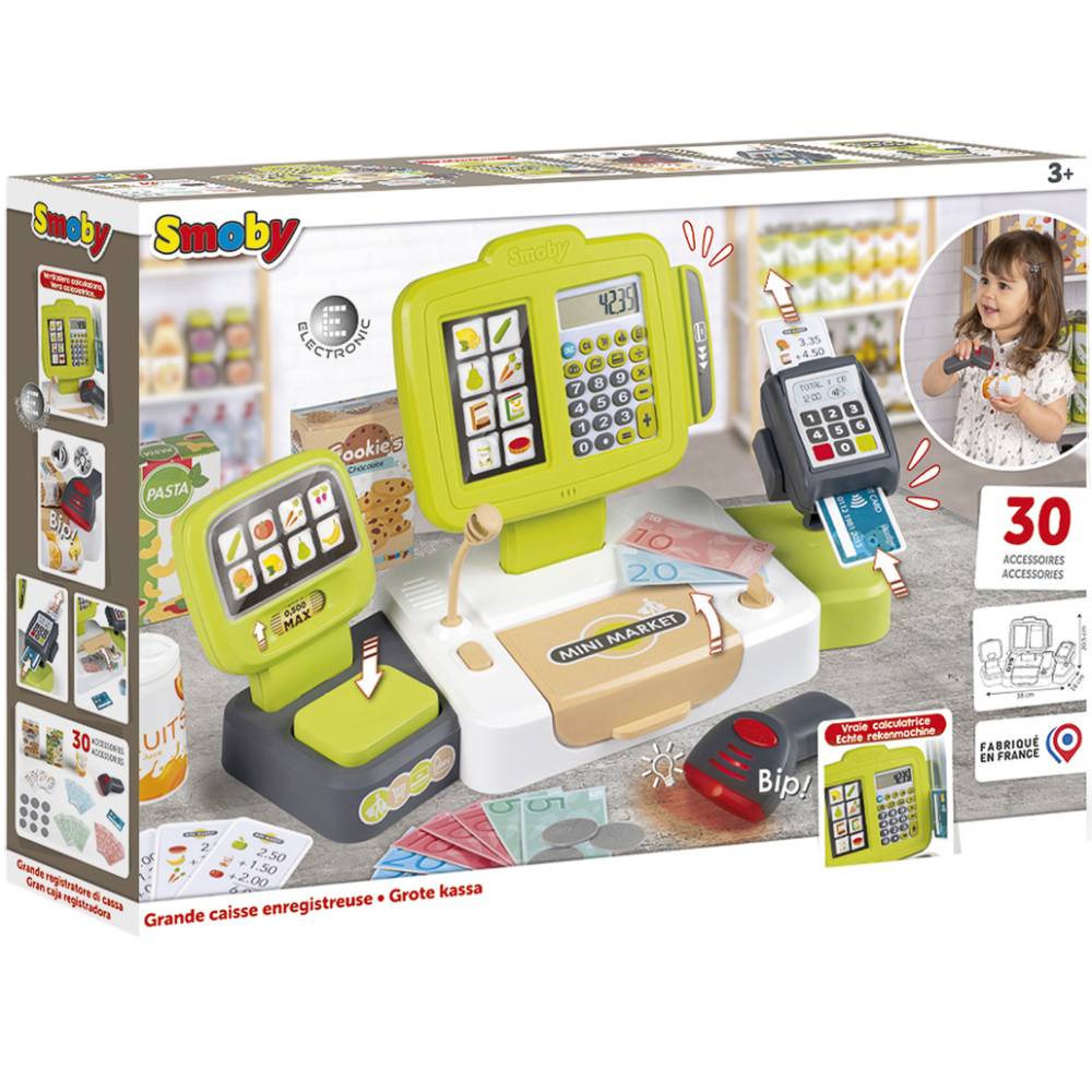 Ігровий набір SMOBY Електронна каса (350114) Додатково Звукові ефекти, Світлові ефекти