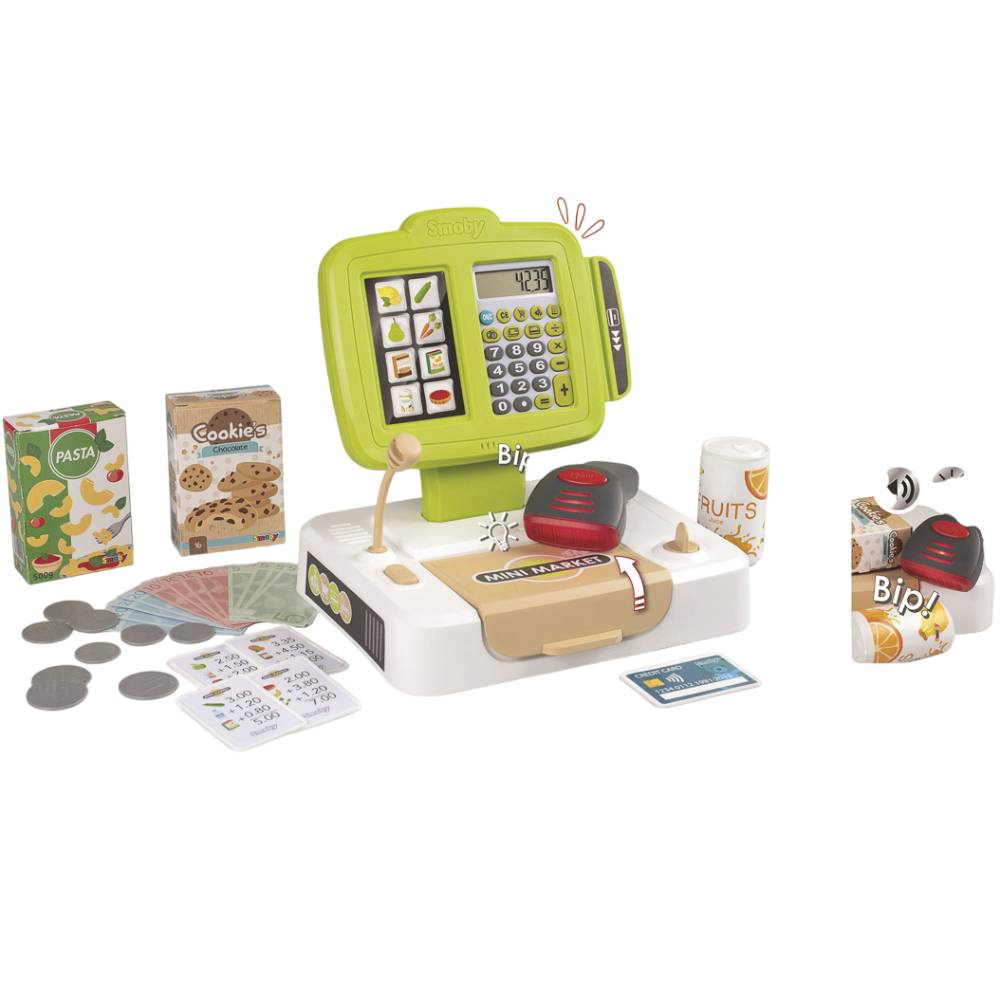 Игровой набор SMOBY Электронная касса со сканером (350113) Дополнительно Звуковые эффекты, Световые эффекты