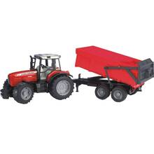 Машинка BRUDER Трактор Massey Ferguson 7480 з причепом М1:16 (02045)