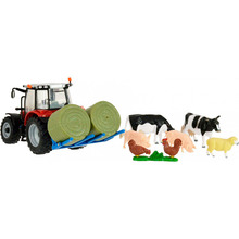 Трактор BRITAINS Massey Ferguson 5612 с вилами и фигурками 1:32 (43205)