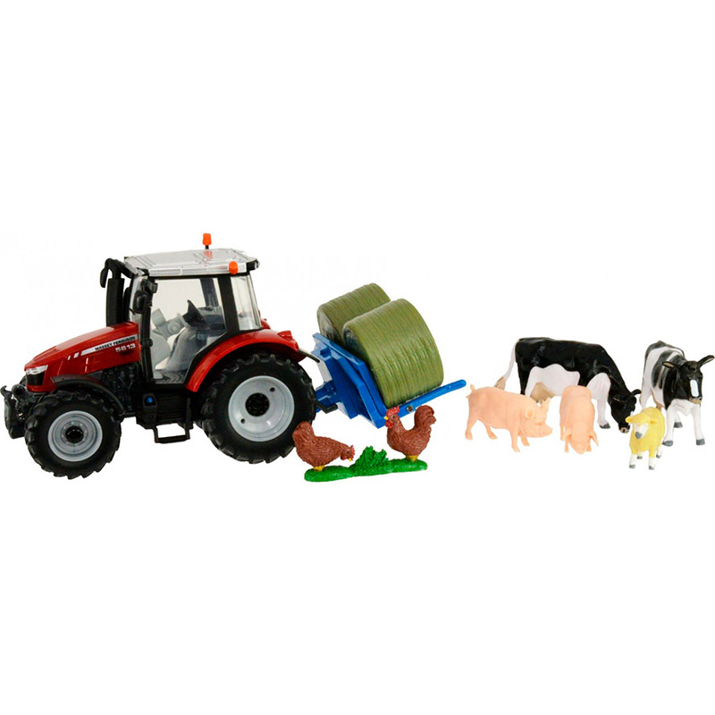 Трактор BRITAINS Massey Ferguson 5612 с вилами и фигурками 1:32 (43205)