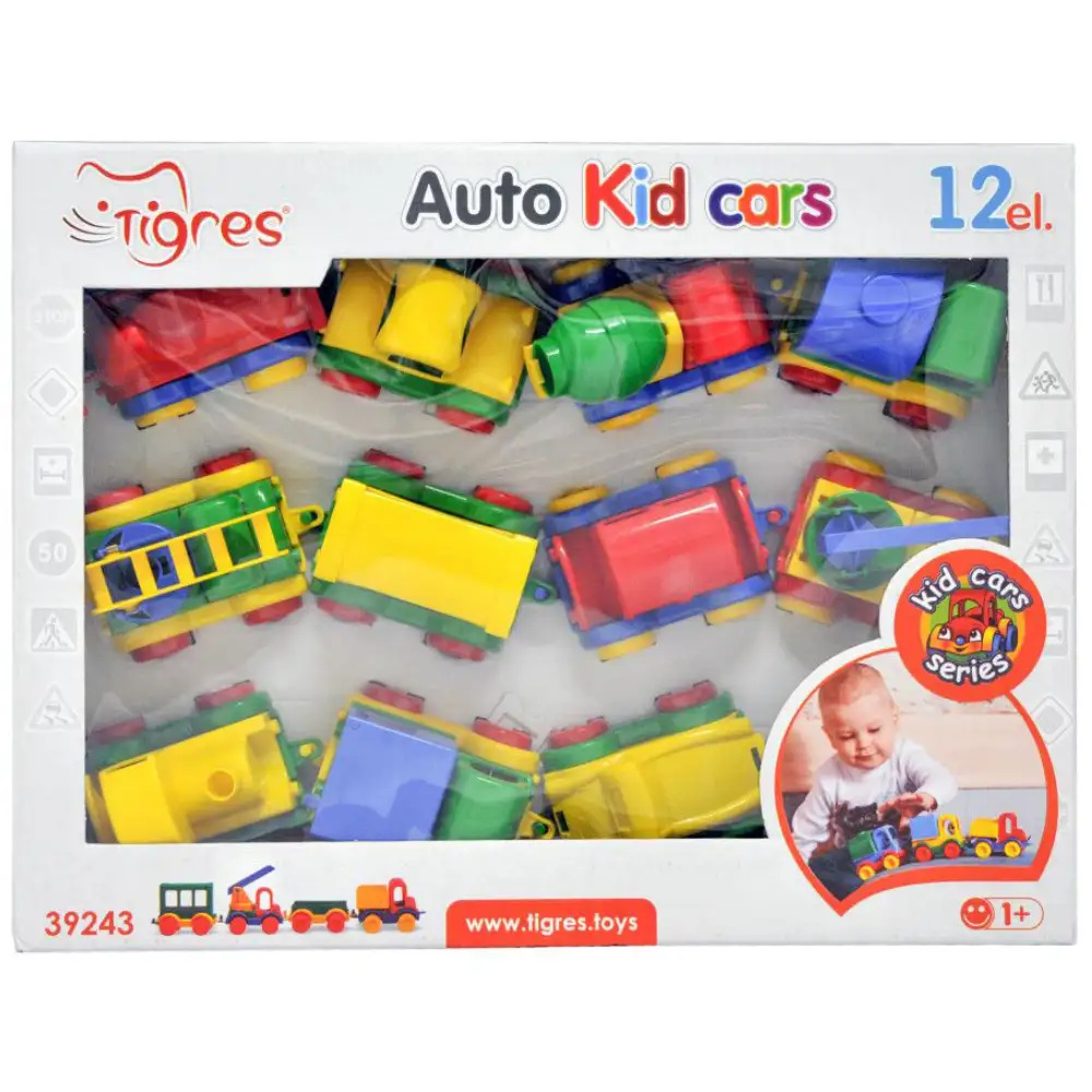 Набір машинок TIGRES Kid cars 12 шт (39243) Вік від 1 року