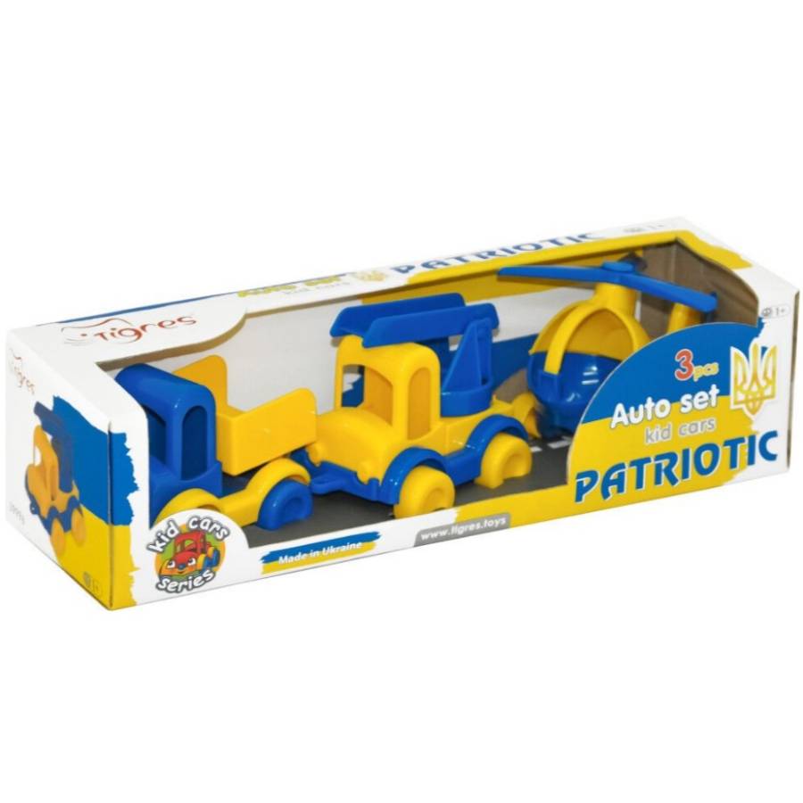 Набір машинок Tigres Kids Cars Patriotic 3шт. (39996) Вид іграшкової машини вантажівка