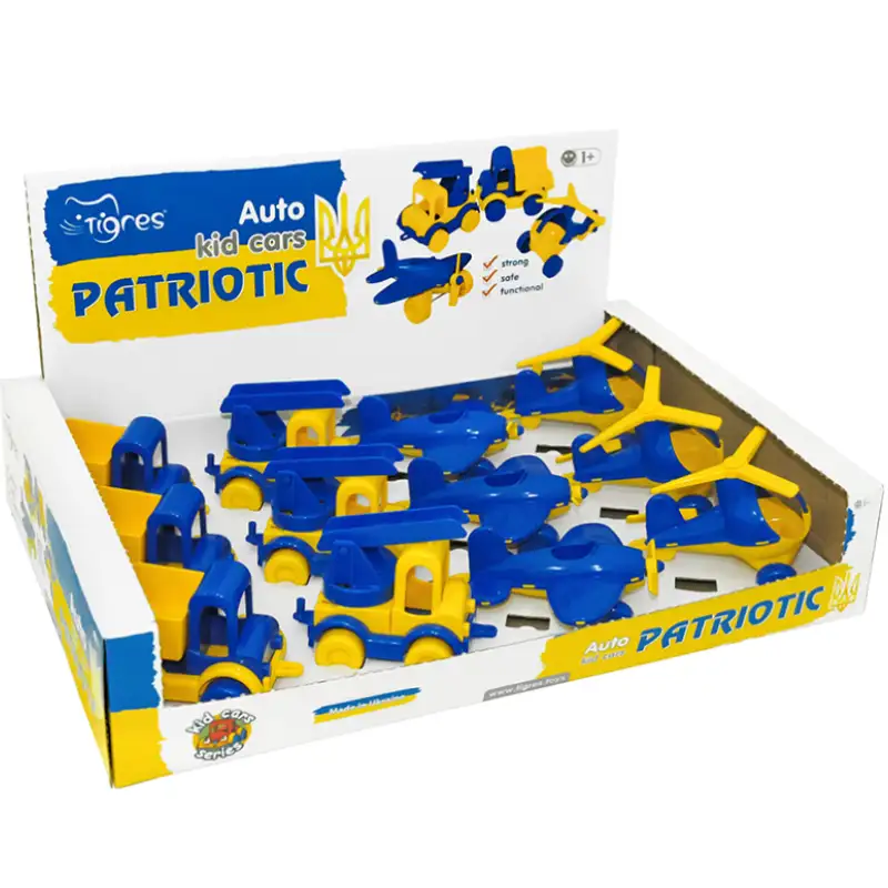 Набір машинок TIGRES Kid cars патріотичний 12 шт (39900) Набір машинок TIGRES Kid cars патріотичний 12 шт (39900)