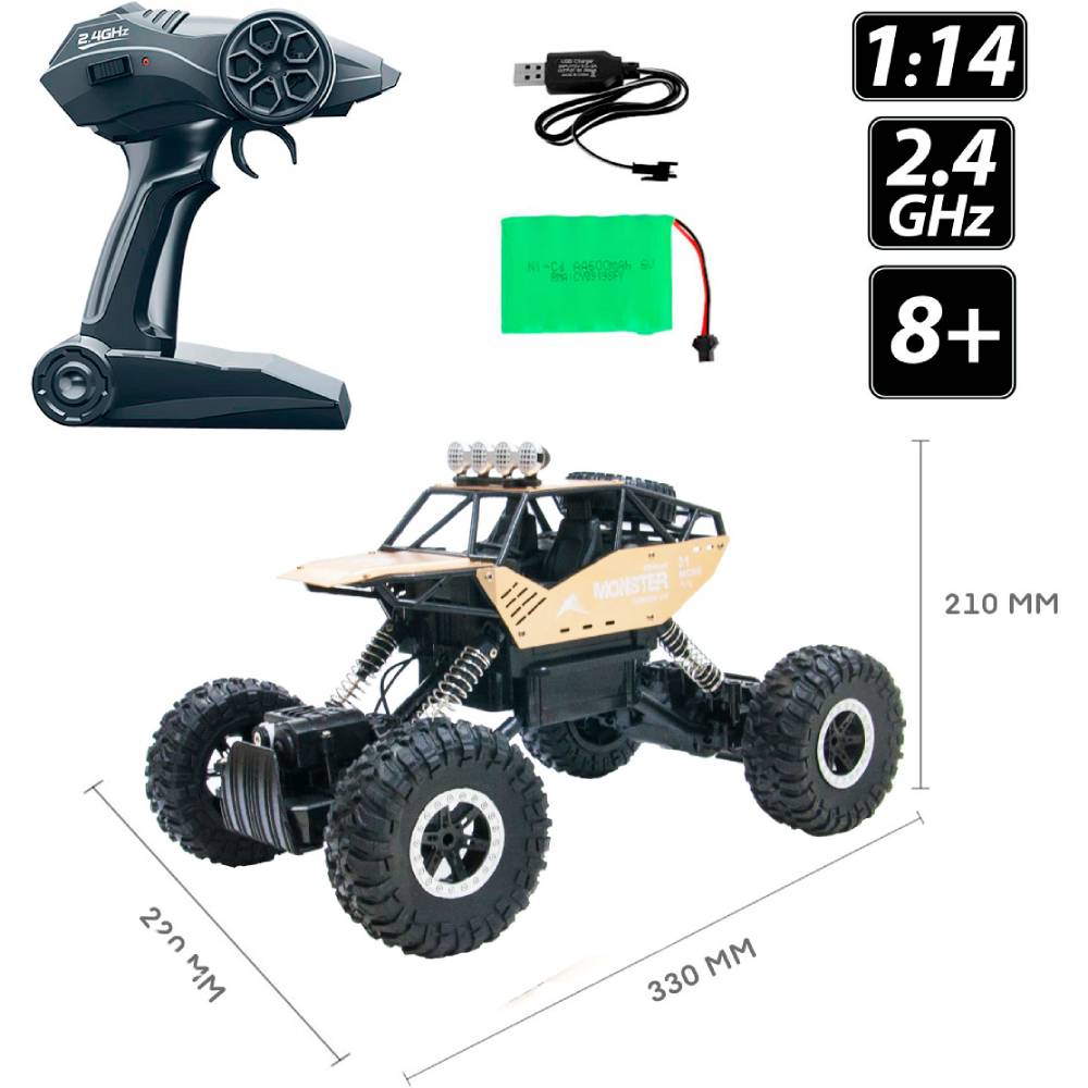 Зовнішній вигляд Модель Sulong Toys Off-Road Crawler Force 1:14 Gold (SL-122RHG)