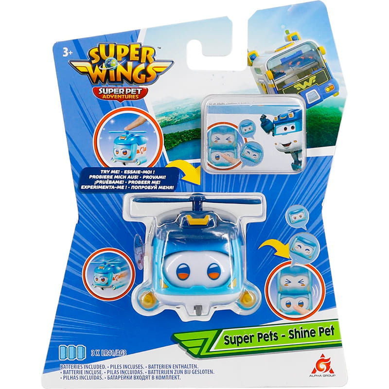 Игровая фигурка SUPER WINGS Super Pet Шайн питомец (EU770420) Питание 3 х LR41